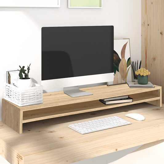 Monitor Stand Sonoma Oak 39.4x9.4x5.1" Engineered Wood