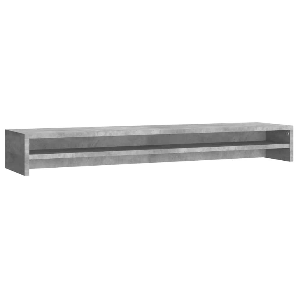 Monitor Stand Concrete Grey 39.4x9.4x5.1" Engineered Wood