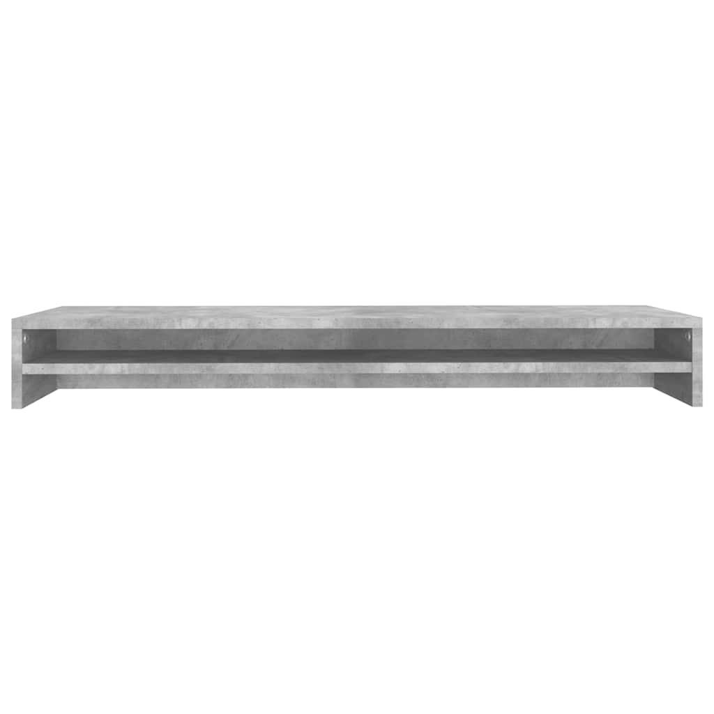 Monitor Stand Concrete Grey 39.4x9.4x5.1" Engineered Wood