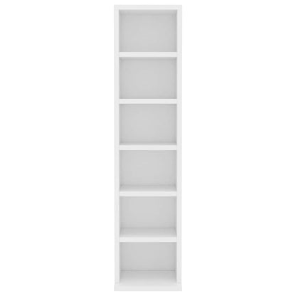 CD Cabinet White 8.3x7.9x34.6" Engineered Wood