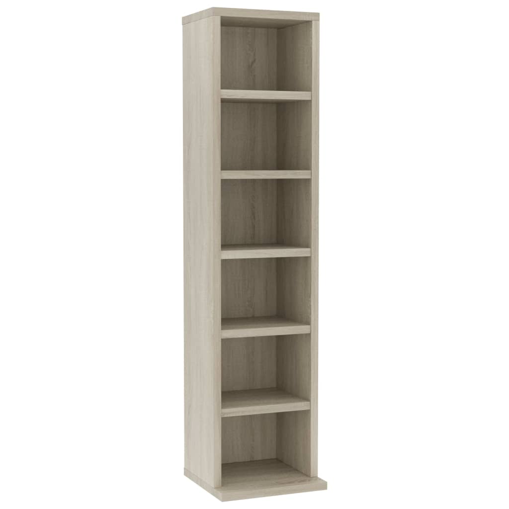 CD Cabinet Sonoma Oak 8.3x7.9x34.6" Engineered Wood