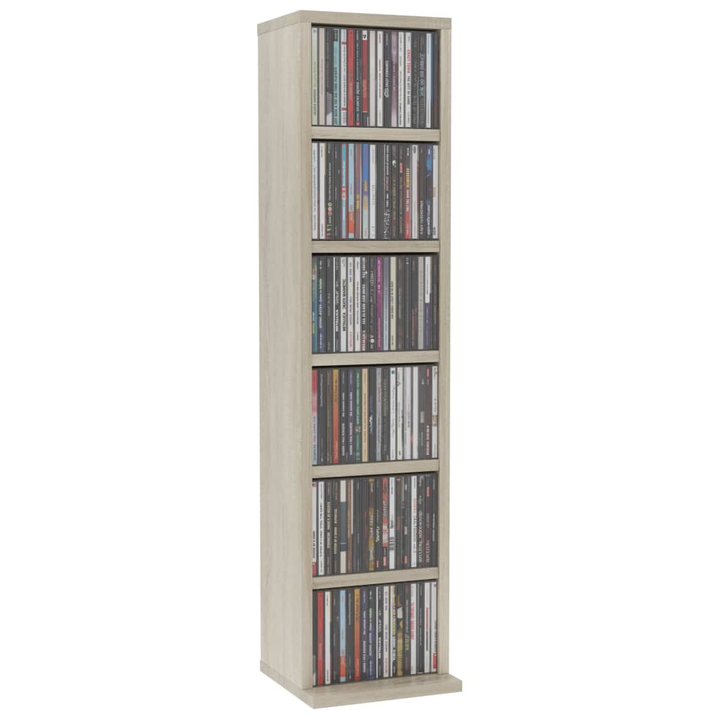 CD Cabinet Sonoma Oak 8.3x7.9x34.6" Engineered Wood