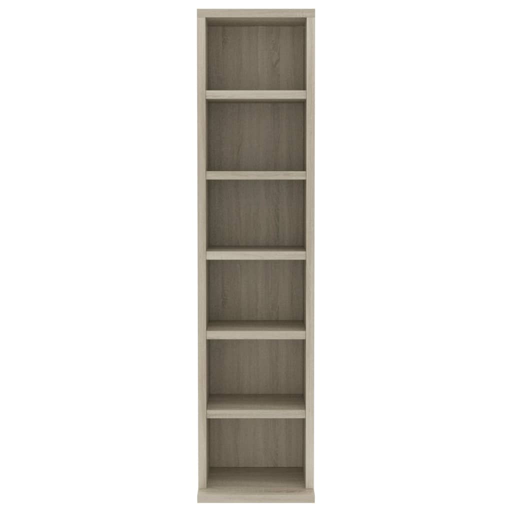 CD Cabinet Sonoma Oak 8.3x7.9x34.6" Engineered Wood