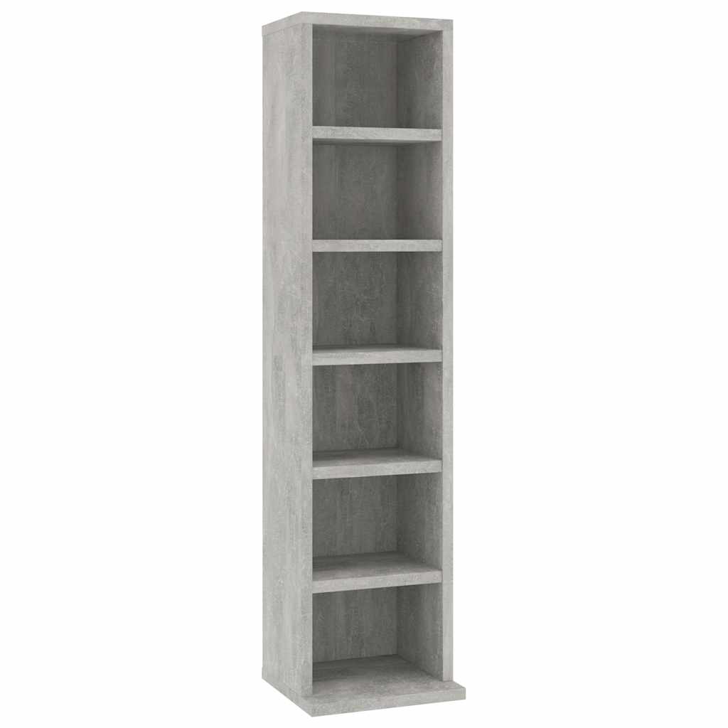 CD Cabinet Concrete Grey 8.3x7.9x34.6" Engineered Wood