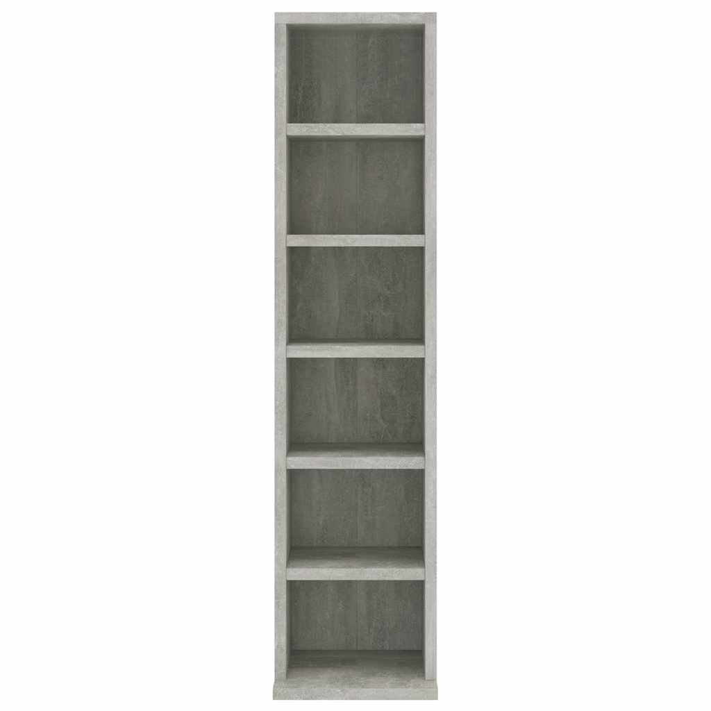 CD Cabinet Concrete Grey 8.3x7.9x34.6" Engineered Wood