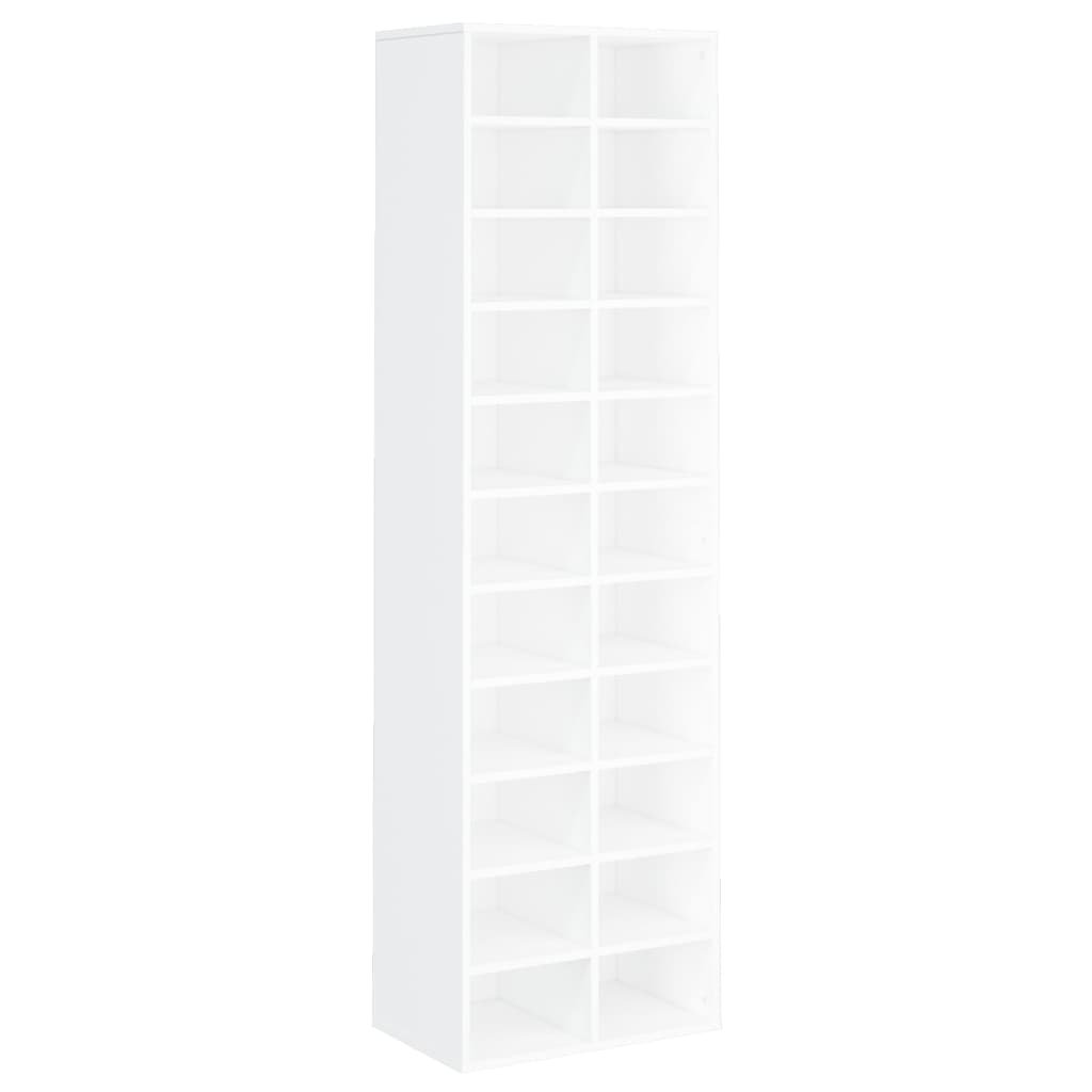 Shoe Cabinet White 21.3x13.4x72.0" Engineered Wood