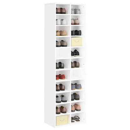 Shoe Cabinet White 21.3x13.4x72.0" Engineered Wood