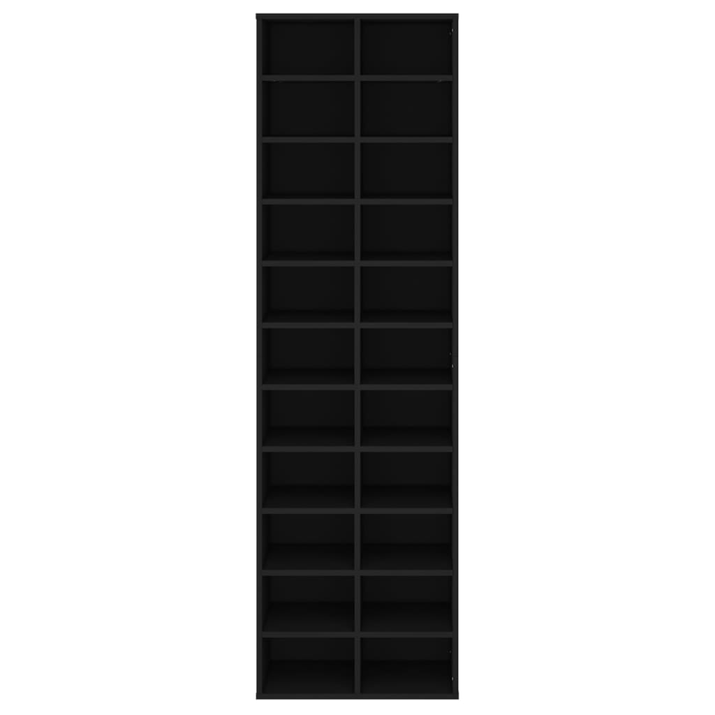 Shoe Cabinet Black 21.3"x13.4"x72" Engineered Wood