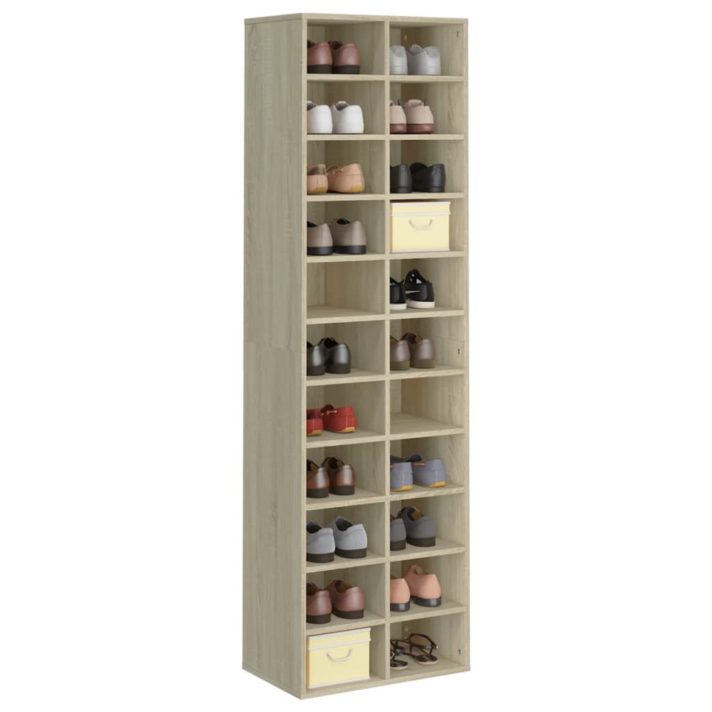 Shoe Cabinet Sonoma Oak 21.3x13.4x72.0" Engineered Wood