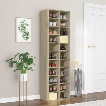 Shoe Cabinet Sonoma Oak 21.3x13.4x72.0" Engineered Wood