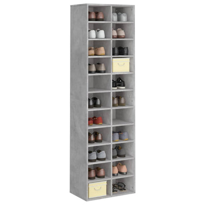 Shoe Cabinet Concrete Grey 21.3x13.4x72.0" Engineered Wood