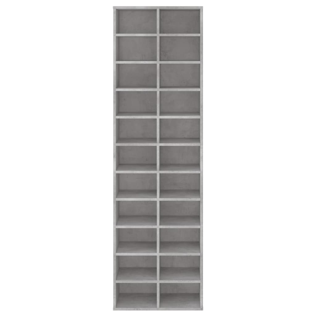 Shoe Cabinet Concrete Grey 21.3x13.4x72.0" Engineered Wood