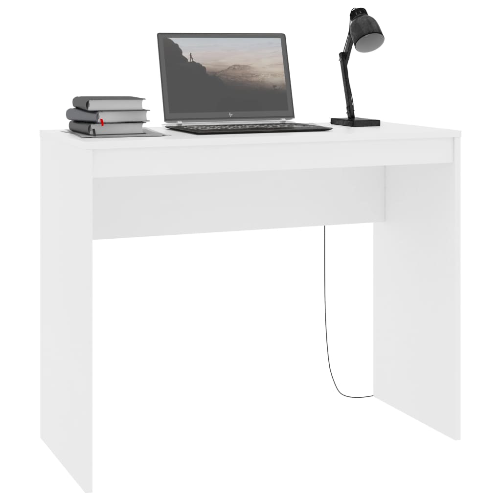Desk White 35.4"x15.7"x28.3" Engineered Wood