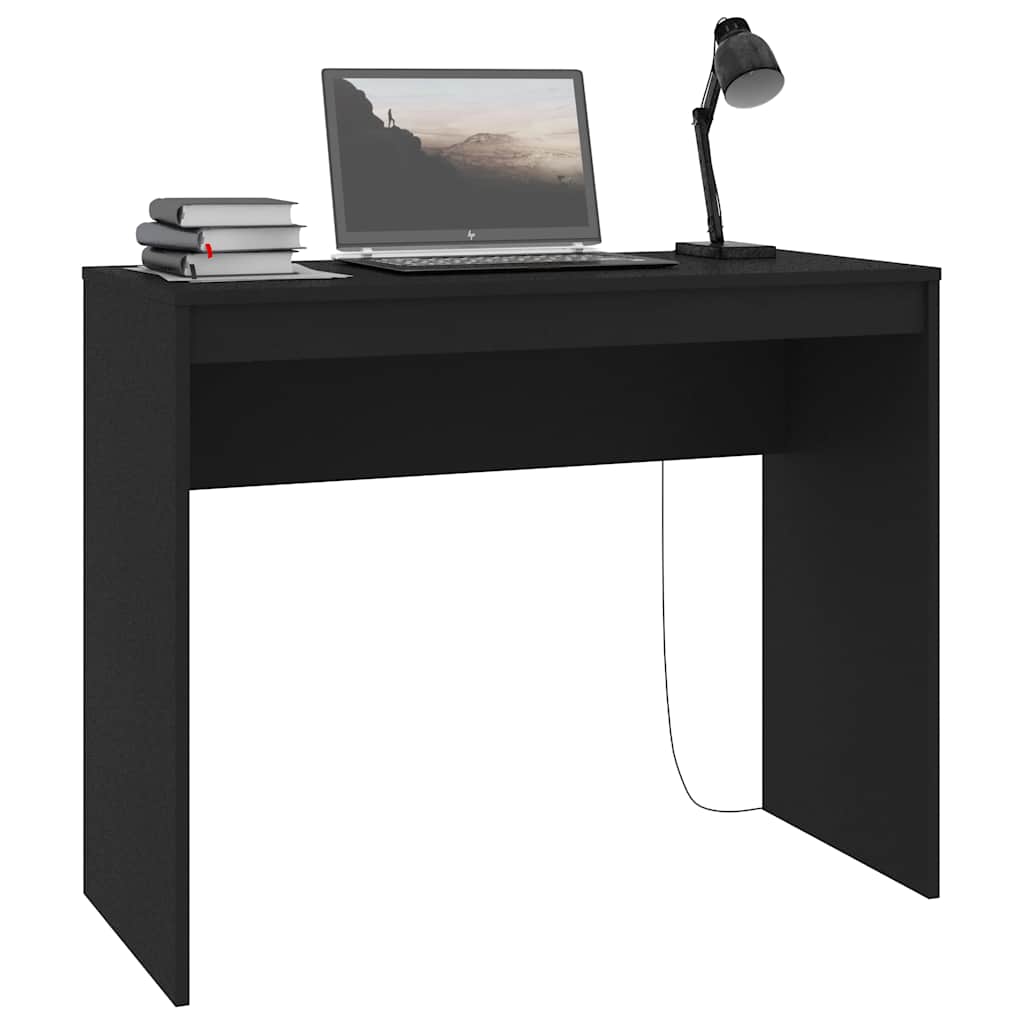 Desk Black 35.4"x15.7"x28.3" Engineered Wood