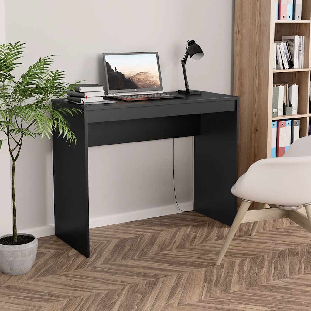 Desk Black 35.4"x15.7"x28.3" Engineered Wood