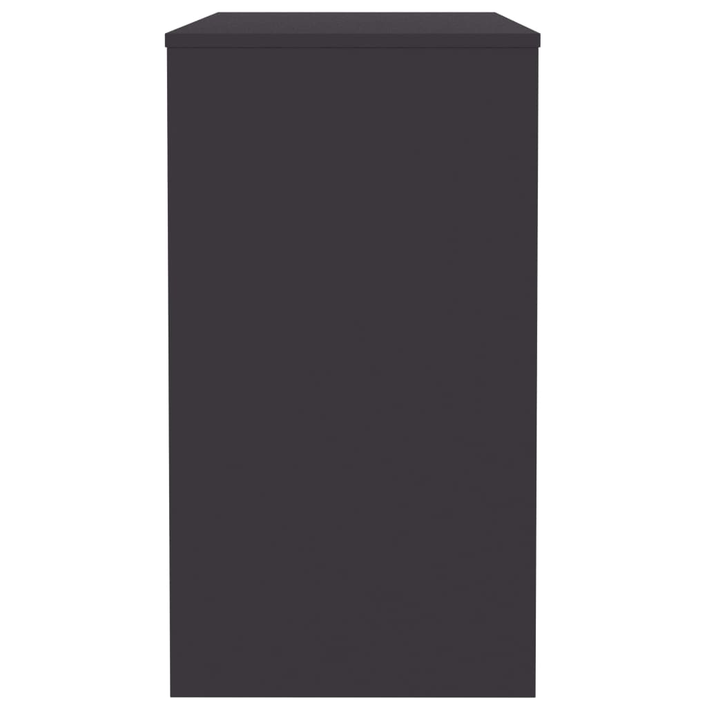 Desk Gray 35.4"x15.7"x28.3" Engineered Wood