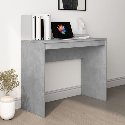 Desk Concrete Gray 35.4"x15.7"x28.3" Engineered Wood