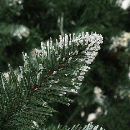 Artificial Christmas Tree with Pine Cones and White Glitter 7 ft