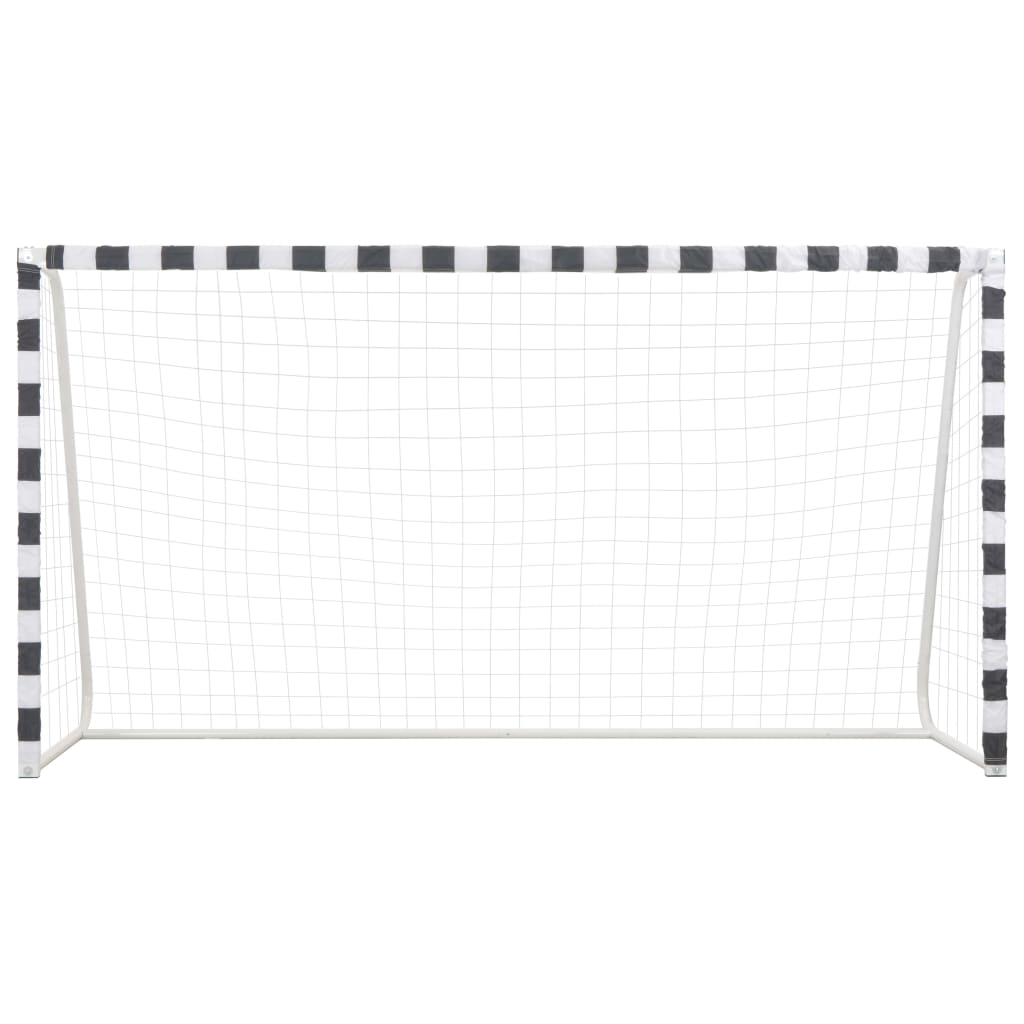 Soccer Goal 118.1"x63"x35.4" Metal Black and White