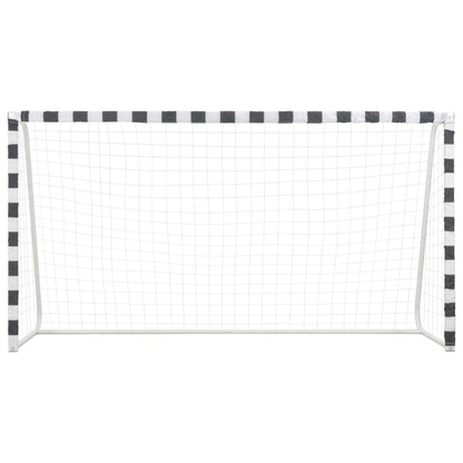 Soccer Goal 118.1"x63"x35.4" Metal Black and White