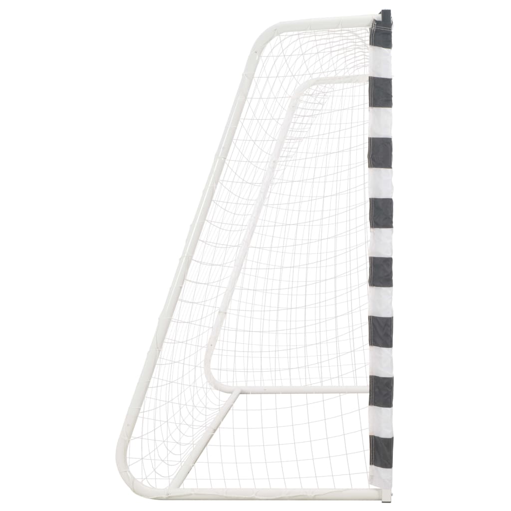 Soccer Goal 118.1"x63"x35.4" Metal Black and White