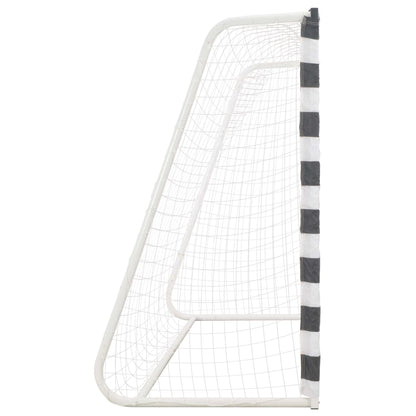 Soccer Goal 118.1"x63"x35.4" Metal Black and White