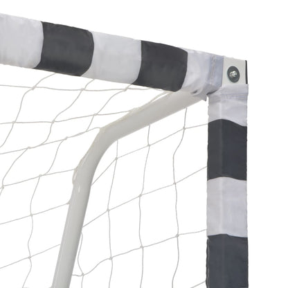 Soccer Goal 118.1"x63"x35.4" Metal Black and White