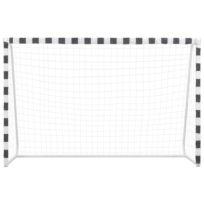 Soccer Goal 118.1"x78.7"x35.4" Metal Black and White
