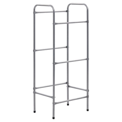Storage Shelf for 3 Crates Silver 19.7x13.0x45.7" Steel