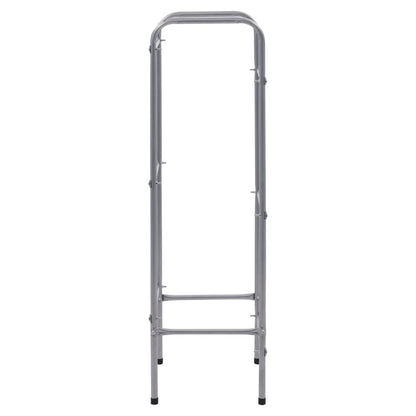 Storage Shelf for 3 Crates Silver 19.7x13.0x45.7" Steel