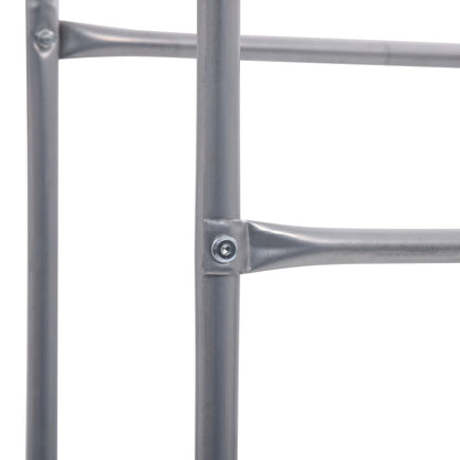 Storage Shelf for 3 Crates Silver 19.7x13.0x45.7" Steel