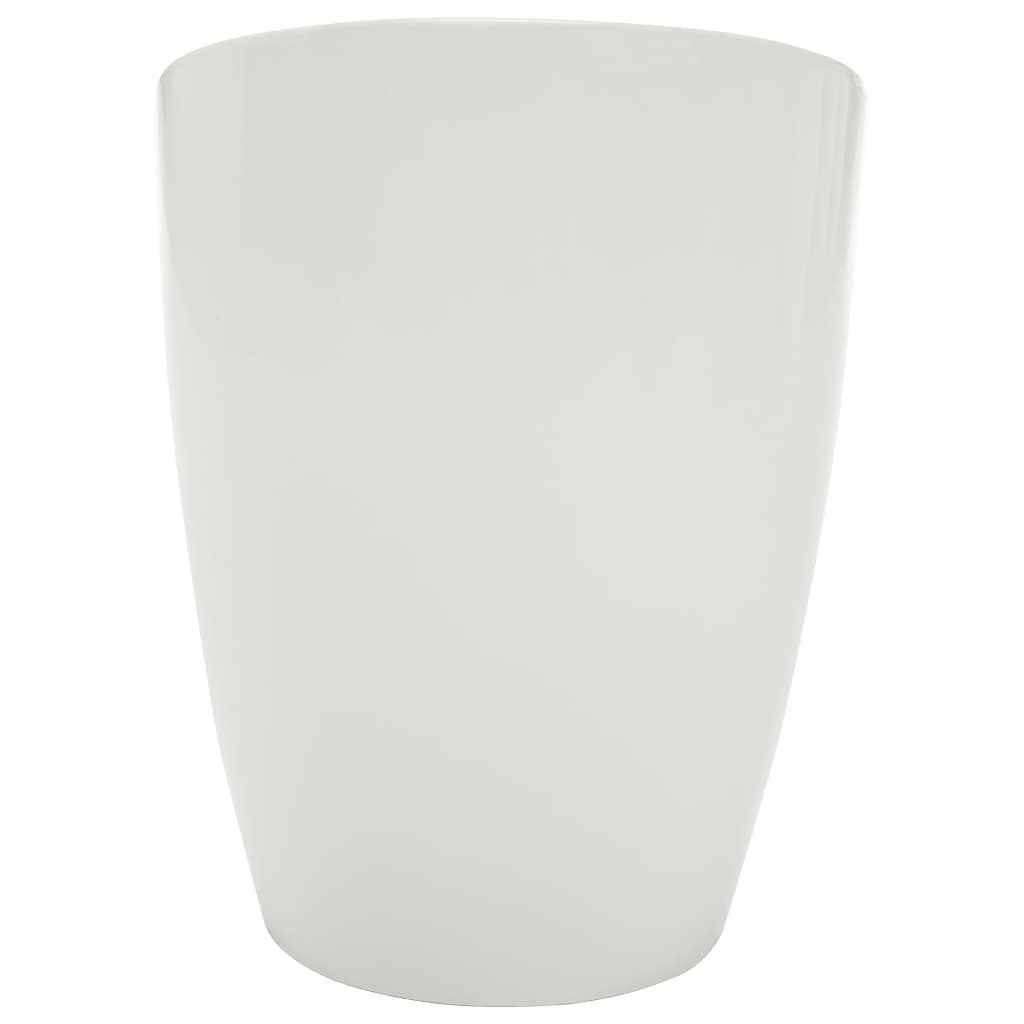 Storage Stool White and Blue Faux Leather