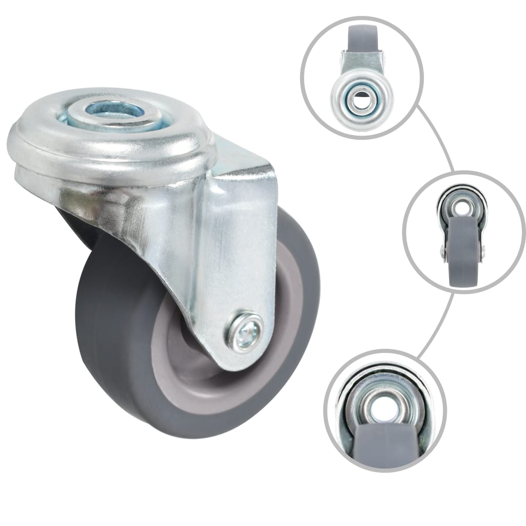 8 pcs Bolt Hole Swivel Casters 1.97 " (2x143422)