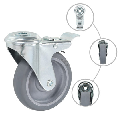 8 pcs Bolt Hole Swivel Casters 3.94 " (2x143432)