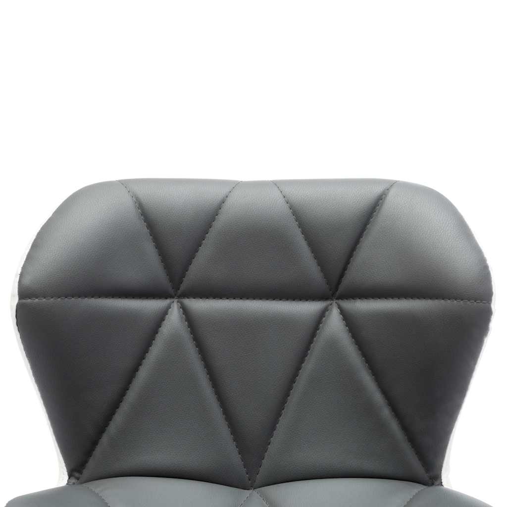 Bar Stool Grey 17.32 x 18.90 x 41.54 in Faux Leather