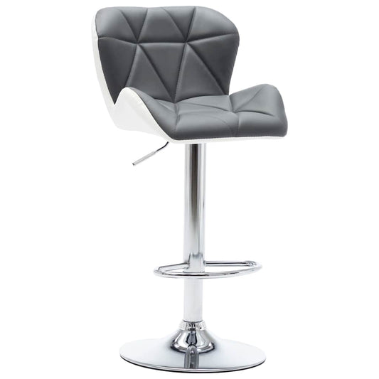 Bar Stool Grey 17.32 x 18.90 x 41.54 in Faux Leather