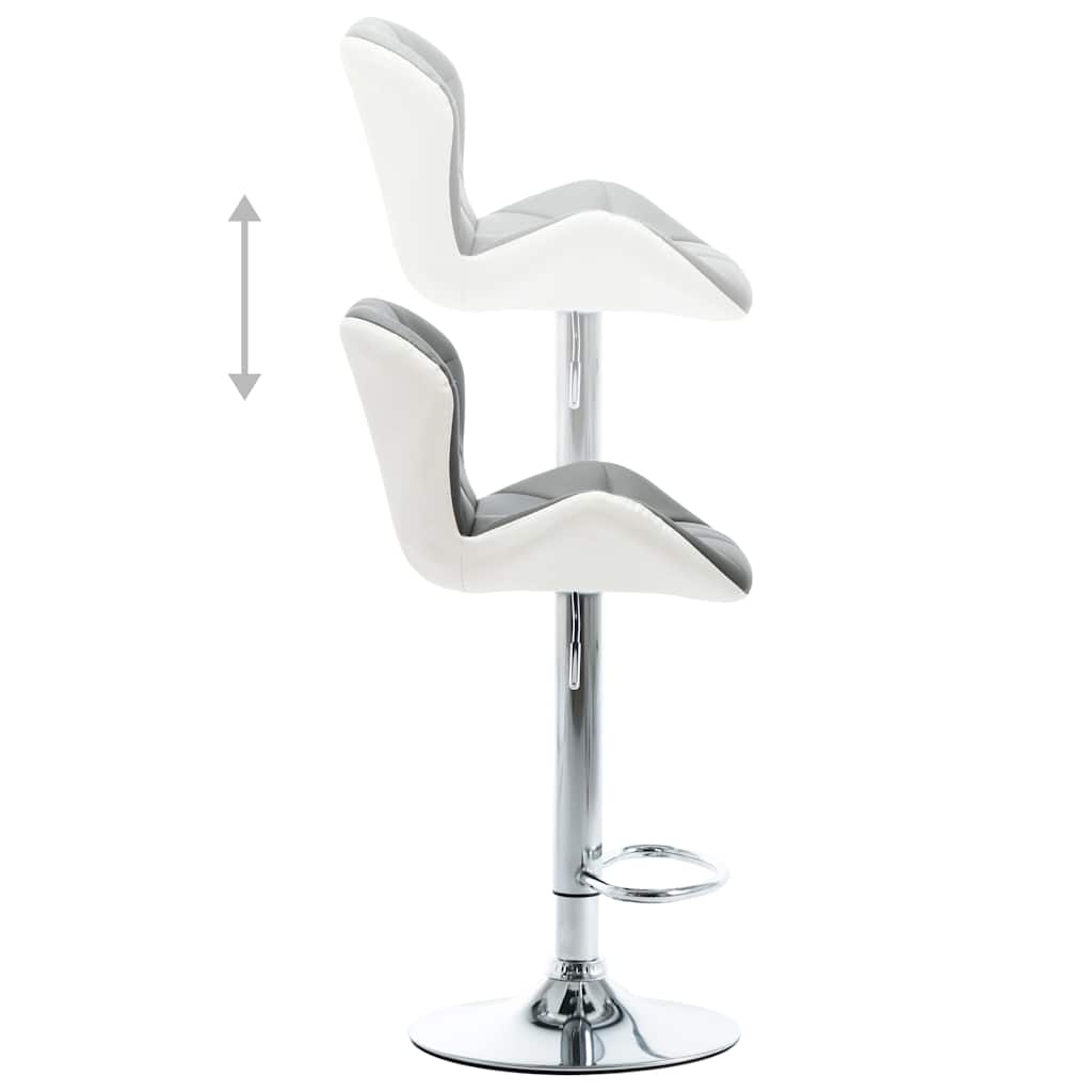 Bar Stool Grey 17.32 x 18.90 x 41.54 in Faux Leather