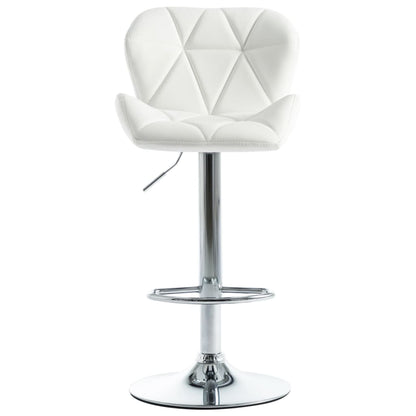 Bar Stools 2 pcs White Faux Leather