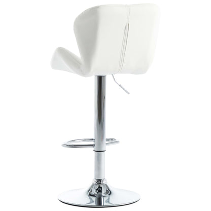 Bar Stools 2 pcs White Faux Leather