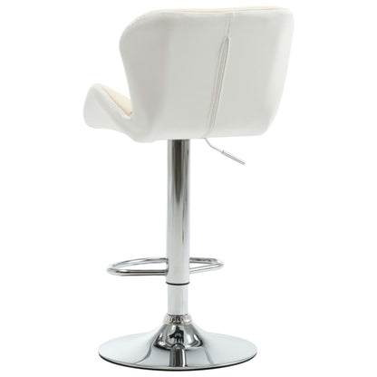 Bar Stools 2 pcs Cream Faux Leather