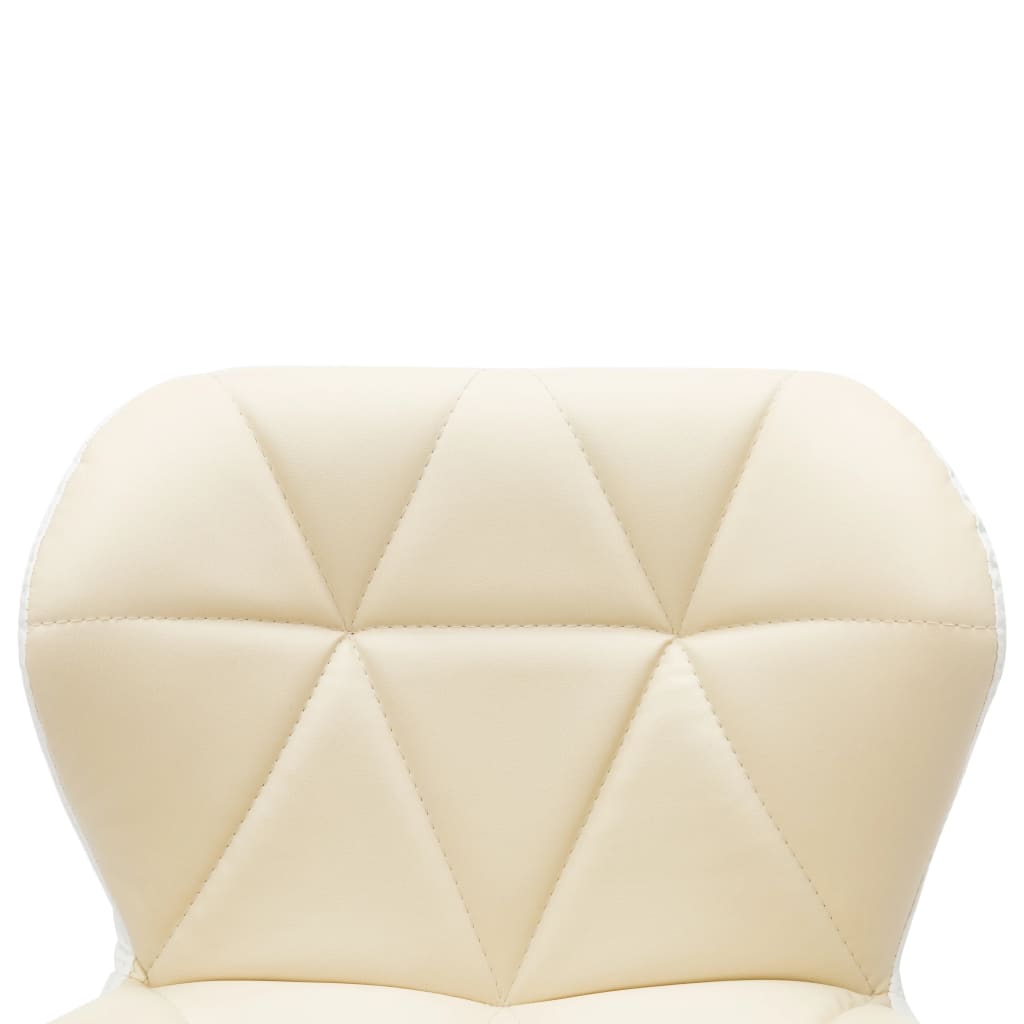 Bar Stools 2 pcs Cream Faux Leather