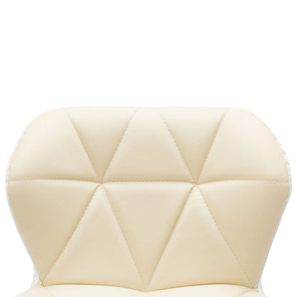 Bar Stools 2 pcs Cream Faux Leather
