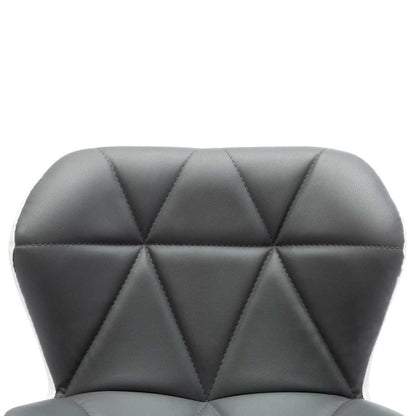 Bar Stool 2 pcs Grey 17.32 x 18.90 x 41.54 in Faux Leather