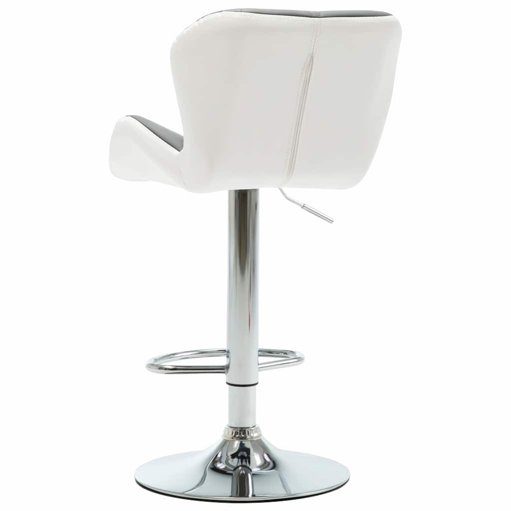 Bar Stool 2 pcs Grey 17.32 x 18.90 x 41.54 in Faux Leather
