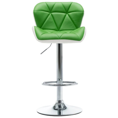 Bar Stools 2 pcs Green Faux Leather