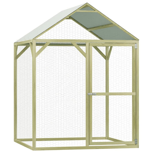 Chicken Cage Green Impregnated Pinewood 4.9x4.9x6.6 ft Durable
