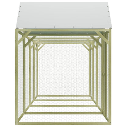 Chicken Cage Green Treated Pinewood 20 x 5 x 6.6 ft Durable