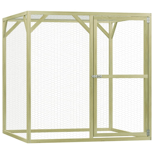 Chicken Cage 4.9'x4.9'x4.9' Impregnated Pinewood
