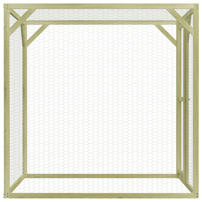 Chicken Cage 4.9'x4.9'x4.9' Impregnated Pinewood