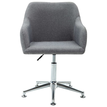 Swivel Office Chair Light Gray Fabric